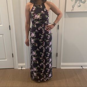 Floral Express Maxi Dress with High Slit Size S